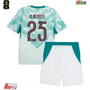 Portugal Nuno Mendes #25 Segunda Equipación Niños Mundial 2026 Manga Corta (+ Pantalones cortos)